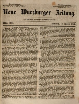Neue Würzburger Zeitung Mittwoch 14. Januar 1846