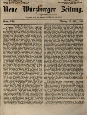 Neue Würzburger Zeitung Montag 16. März 1846