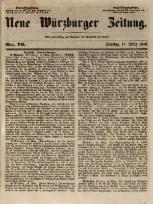 Neue Würzburger Zeitung Dienstag 17. März 1846