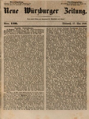 Neue Würzburger Zeitung Mittwoch 27. Mai 1846