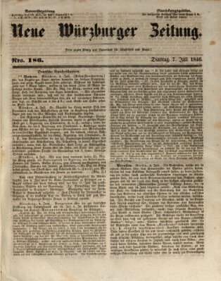 Neue Würzburger Zeitung Dienstag 7. Juli 1846