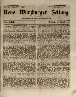 Neue Würzburger Zeitung Mittwoch 26. August 1846