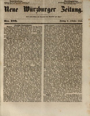 Neue Würzburger Zeitung Freitag 9. Oktober 1846