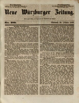 Neue Würzburger Zeitung Mittwoch 28. Oktober 1846