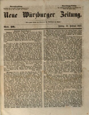 Neue Würzburger Zeitung Freitag 19. Februar 1847