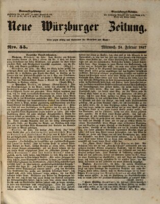 Neue Würzburger Zeitung Mittwoch 24. Februar 1847