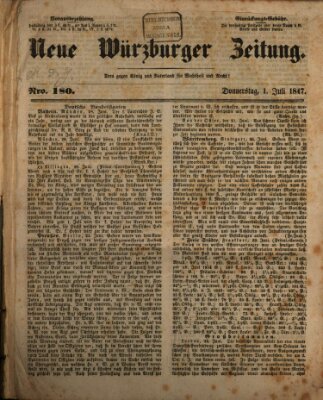 Neue Würzburger Zeitung Donnerstag 1. Juli 1847