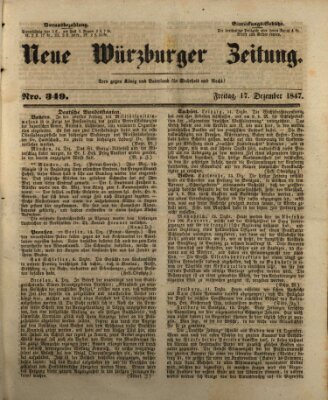 Neue Würzburger Zeitung Freitag 17. Dezember 1847
