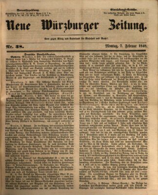 Neue Würzburger Zeitung Montag 7. Februar 1848