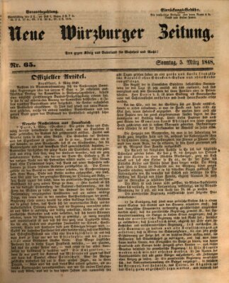 Neue Würzburger Zeitung Sonntag 5. März 1848