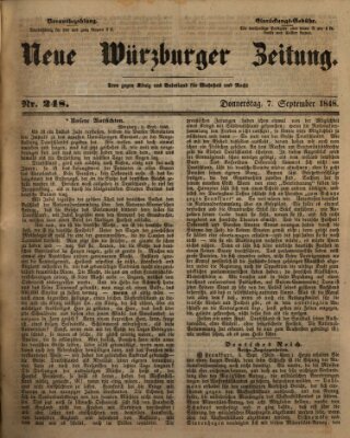 Neue Würzburger Zeitung Donnerstag 7. September 1848