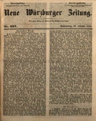 Neue Würzburger Zeitung Donnerstag 26. Oktober 1848