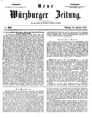 Neue Würzburger Zeitung Montag 10. Januar 1853