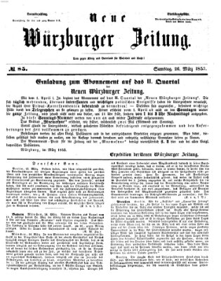 Neue Würzburger Zeitung Samstag 26. März 1853