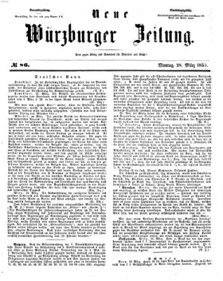 Neue Würzburger Zeitung Montag 28. März 1853