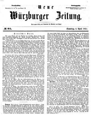 Neue Würzburger Zeitung Samstag 2. April 1853