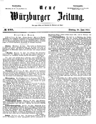 Neue Würzburger Zeitung Dienstag 28. Juni 1853