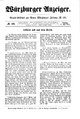 Würzburger Anzeiger (Neue Würzburger Zeitung) Dienstag 17. Mai 1853