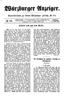 Würzburger Anzeiger (Neue Würzburger Zeitung) Samstag 25. Juni 1853