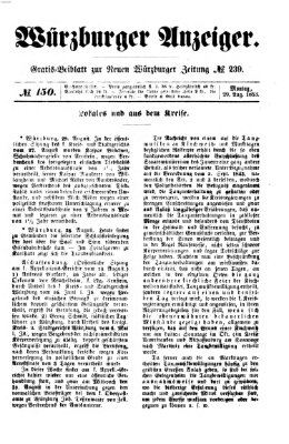 Würzburger Anzeiger (Neue Würzburger Zeitung) Montag 29. August 1853