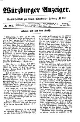 Würzburger Anzeiger (Neue Würzburger Zeitung) Sonntag 11. September 1853