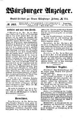 Würzburger Anzeiger (Neue Würzburger Zeitung) Donnerstag 22. Dezember 1853