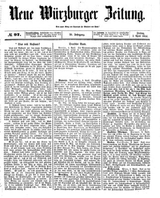 Neue Würzburger Zeitung Freitag 7. April 1854