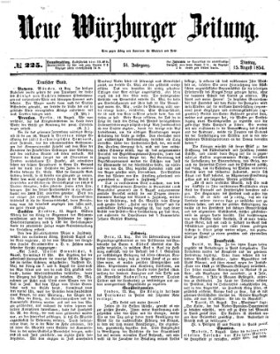 Neue Würzburger Zeitung Dienstag 15. August 1854