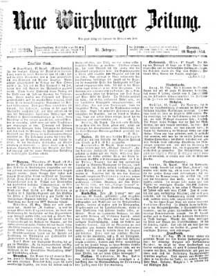 Neue Würzburger Zeitung Samstag 19. August 1854