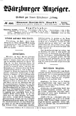 Würzburger Anzeiger (Neue Würzburger Zeitung) Samstag 15. April 1854