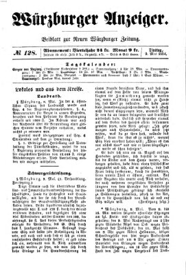 Würzburger Anzeiger (Neue Würzburger Zeitung) Dienstag 9. Mai 1854