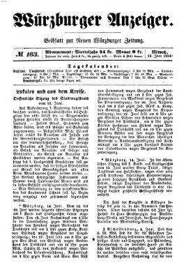 Würzburger Anzeiger (Neue Würzburger Zeitung) Mittwoch 14. Juni 1854