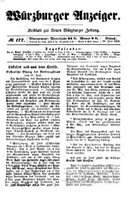 Würzburger Anzeiger (Neue Würzburger Zeitung) Mittwoch 28. Juni 1854