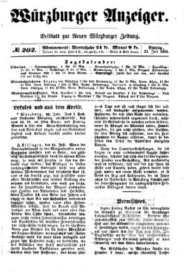 Würzburger Anzeiger (Neue Würzburger Zeitung) Sonntag 23. Juli 1854