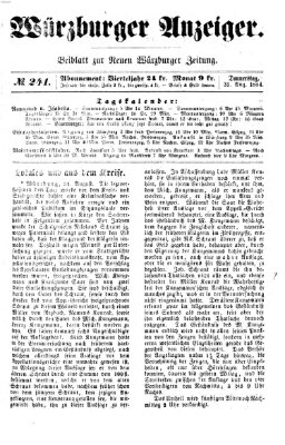 Würzburger Anzeiger (Neue Würzburger Zeitung) Donnerstag 31. August 1854