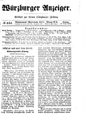 Würzburger Anzeiger (Neue Würzburger Zeitung) Sonntag 10. September 1854
