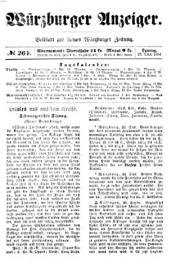 Würzburger Anzeiger (Neue Würzburger Zeitung) Samstag 23. September 1854