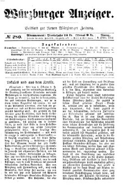 Würzburger Anzeiger (Neue Würzburger Zeitung) Montag 9. Oktober 1854