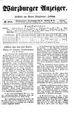 Würzburger Anzeiger (Neue Würzburger Zeitung) Dienstag 17. Oktober 1854