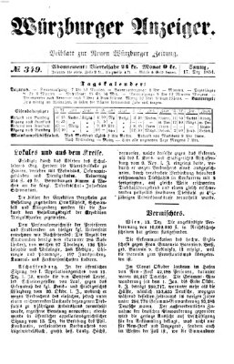 Würzburger Anzeiger (Neue Würzburger Zeitung) Sonntag 17. Dezember 1854