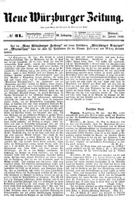 Neue Würzburger Zeitung Mittwoch 31. Januar 1855