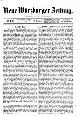 Neue Würzburger Zeitung Samstag 17. März 1855