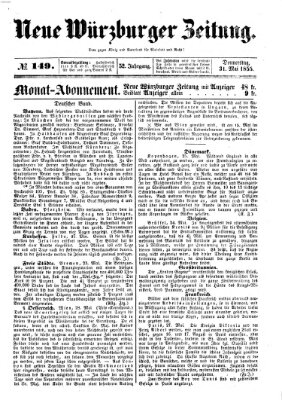 Neue Würzburger Zeitung Donnerstag 31. Mai 1855