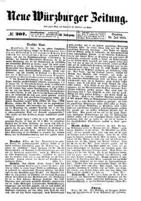Neue Würzburger Zeitung Samstag 28. Juli 1855
