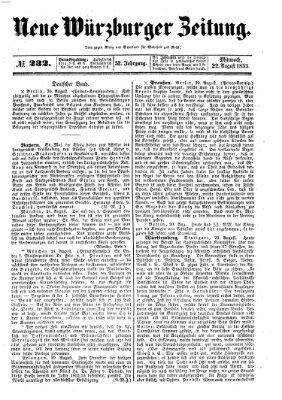 Neue Würzburger Zeitung Mittwoch 22. August 1855