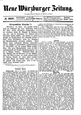 Neue Würzburger Zeitung Sonntag 16. September 1855
