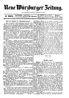Neue Würzburger Zeitung Sonntag 23. September 1855