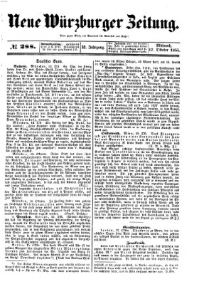 Neue Würzburger Zeitung Mittwoch 17. Oktober 1855