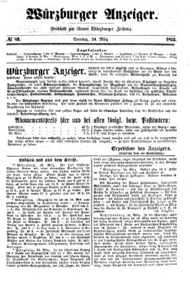Würzburger Anzeiger (Neue Würzburger Zeitung) Samstag 24. März 1855