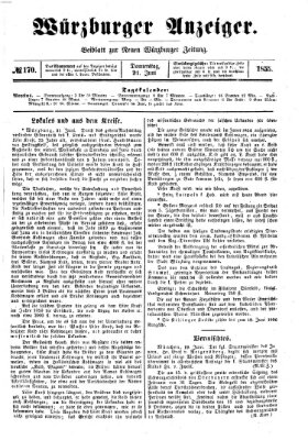 Würzburger Anzeiger (Neue Würzburger Zeitung) Donnerstag 21. Juni 1855